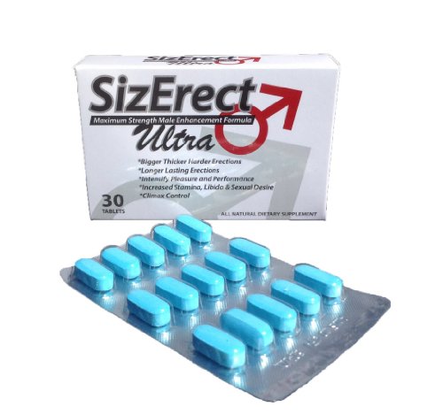 SizErect Ultra - Maximum Strength Male Sexual Enhancement Pills - New & Improved Fast Acting, Long Lasting Formula - Limited Supply