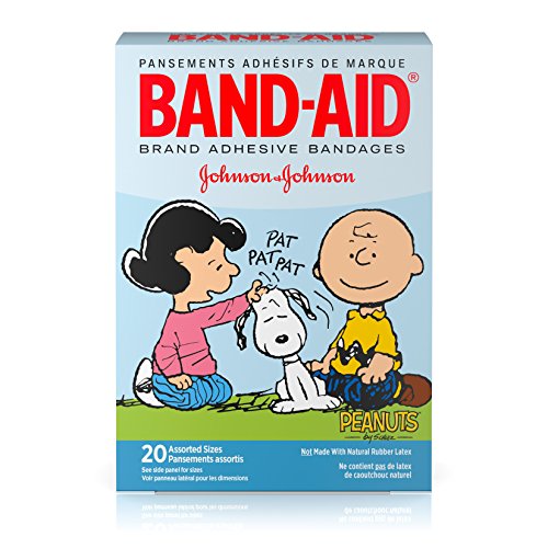 Band-Aid Brand Adhesive Bandages Featuring Peanuts , Assorted Sizes, 20 Count