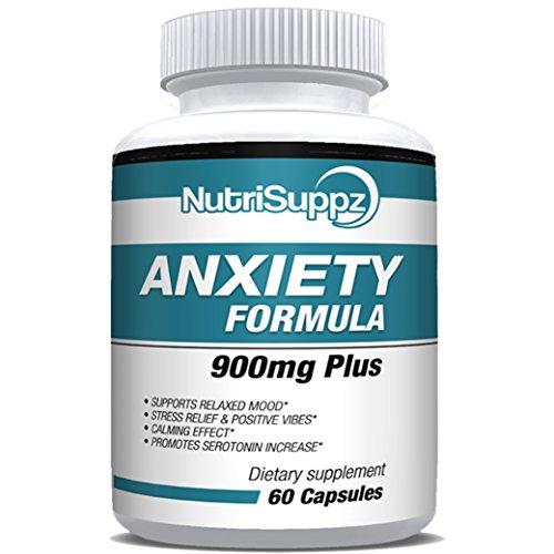 Anti Anxiety Formula 900mg With Gaba, L-Theanine, 5-HTP, Ashwagandha, Magnesium Oxide, Chamomile - Positive Mood, Relaxed Mind, Promote Higher Serotonin, Live In Peace & Happiness