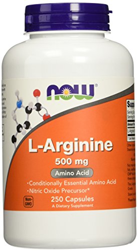 NOW L-Arginine 500 mg, 250 Capsules