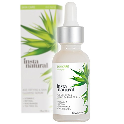 InstaNatural Vitamin C Skin Clearing Serum - Anti Aging Formula with Retinol & Salicylic Acid - Natural & Organic Wrinkle, Acne, Dark Spot, Fine Line & Hyperpigmentation Defying Facial Product - 1 OZ
