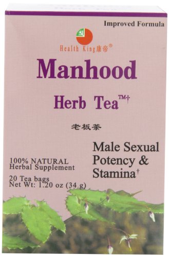Health King  Manhood Herb Tea, Teabags, 20-Count Box (Pack of 4)