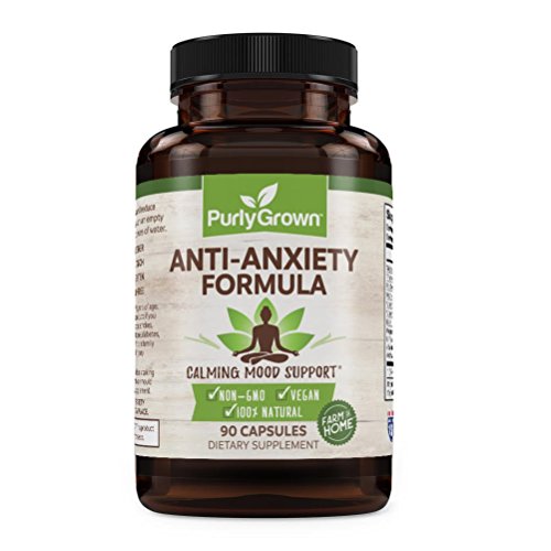 Anxiety and Stress Relief Herbal Supplement: Natural Serotonin Booster For Relaxation, Mood and Focus - Includes Ashwagandha, Biotin, Vitamin B12, Niacin, Magnesium - Promotes Calm and Improved Energy