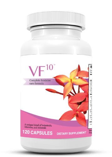 Yeast Infection, Bacterial Vaginosis, UTI Prevention | Candida and BV Treatment| VF10 Complete Feminine Care |Vitamin D3, Olive Leaf, Caprylic Acid, Oregano Oil, Goldenseal, Cinnamon| 120 Capsules