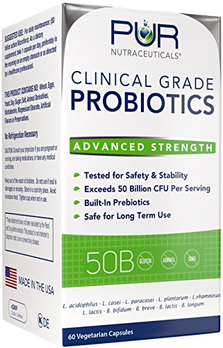 Clinical Grade Probiotics * 50 Billion CFUs/serving * 10 Strains * Built-In Prebiotic * 2 Month Supply * 100{0ad59209ba3ce7f48e71d4a0dc628eee9b107ea7079661ded2b3bda89b047a8b} Made in USA