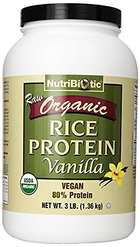 Nutribiotic Organic Rice Protein, Vanilla, 3 Pounds