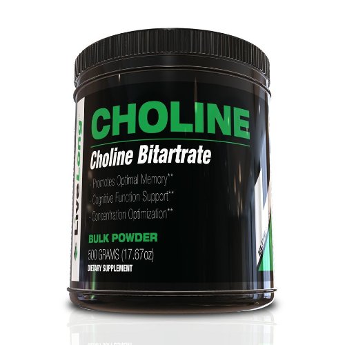 Choline Powder- Supports Cognitive Function & Memory, no added fillers, Promotes Brain, Nervous System, Cell, & General Health - Vegan, Non-GMO, Supplement.  Best for focus, and studying for memory.