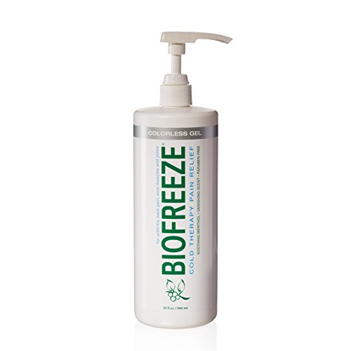 Biofreeze Pain Relief Gel for Arthritis, 32 oz. Bottle With Pump, Fast Acting & Long Lasting Cooling Pain Reliever for Muscle, Joint, & Back Pain, Cold Topical Analgesic with Colorless Formula
