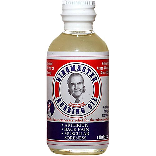 Ringmaster Rubbing Oil Pain Relief Since 1950 - Arthritis, Rheumatism, Back Pain, Gout, Foot, Muscular & Joint Soreness - Made in USA