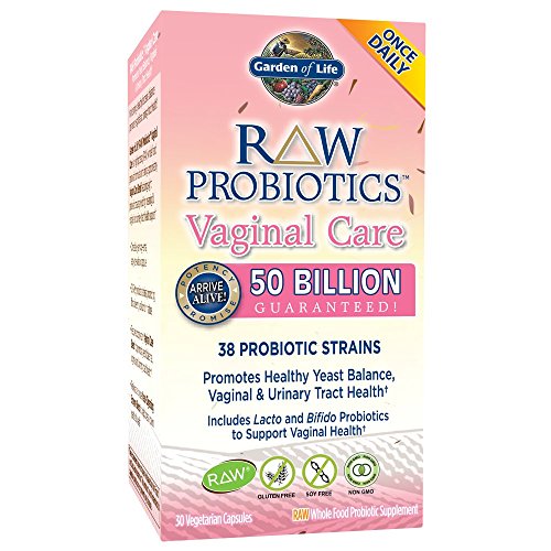 Garden of Life Whole Food Probiotic and Vaginal Health Supplement - Raw Probiotics Vaginal Care Dietary Supplement, 30 Vegetarian Capsules