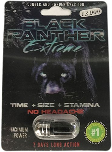 Black Panther Extreme 12000 Men Sexual Supplement Enhancement 5 Pills Pack
