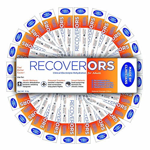 RecoverORS Clinical electrolytes | for Food Poisoning, Hangover, Diarrhea, Travel for Adults