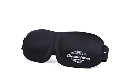 Best Sleep, Travel & Meditation Eye Mask, w/ Wide & Soft Double Straps, 100{0ad59209ba3ce7f48e71d4a0dc628eee9b107ea7079661ded2b3bda89b047a8b} Adjustable, No Eyes & Ears Irritation, Light Blocking, 3D Contoured, Blindfold, Comfortable & Breathable by Dreamz Haven