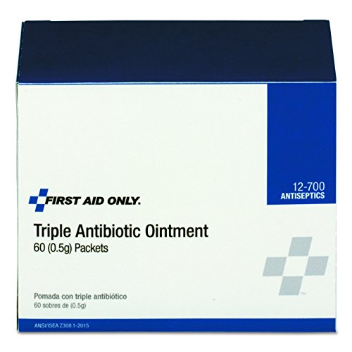 Pac-Kit by First Aid Only 12-700 First Aid Triple Antibiotic Ointment (Box of 60)