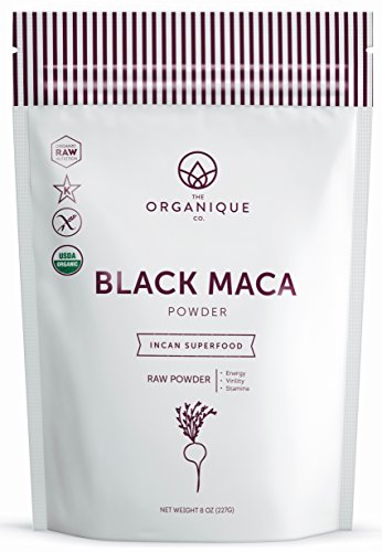 Certified Organic Black Maca Powder - Vitality and Focus Booster for Men & Women - Natural Fertility Blend for Males - Nutrient Rich Superfood, Non-GMO, Vegan, Gluten Free - The Organique Co. - 8 oz