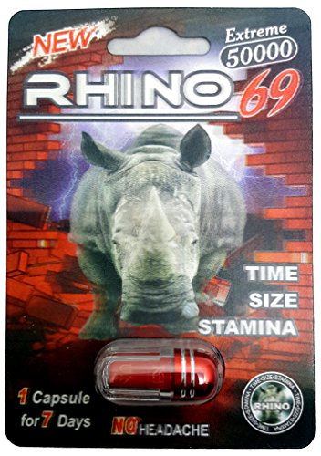 Rhino 50K Extreme Men Sexual Supplement Enhancement 10 Pills Pack