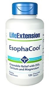Life Extension Esophacool 120 Chewable Tablets, 0.57 Pound