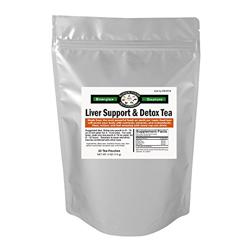 30 Liver Support + Detox Tea Tea Bags - Beet Root, Dandelion Root, Burdock Root, Chicory Root , Milk Thistle, Liver Support / Circulation / Blood Cleansing / Natural Detox, Coffee Substitute
