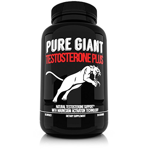 Pure Giant Testosterone Booster for Men - Potent and Natural Supplement - Boost Energy, Libido, and Muscle Growth 90 Pills USA