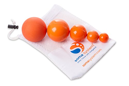 Soma System Massage Therapy Ball Set for Deep Tissue Self-Massage, Myofascial Release, and Trigger Point Therapy. Great for Melt Method, Yoga Tune Up, and Yamuna BodyRolling