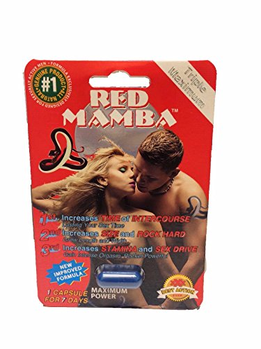 Deluxe RED MAMBA ALL NATURAL MALE ENHANCEMENT SEX PILLS - The BEST of the MAMBA series! 3 PACK!