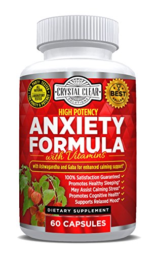 Anxiety Relief and Stress Support Supplement, Best for Relaxing Your Mind, Keeping Calm, Clearing Your Head, Unwinding, Assists Increase in Serotonin, Ashwagandha, Rhodiola Rosea, Gaba, St Johns Wort