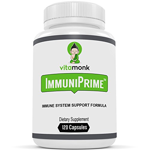 IMMUNIPRIME™ - #1 Natural Immune Booster Supplement - by VitaMonk - High Dose Of Natural Herbs Proven To Support Your Immune System - 120 Capsules