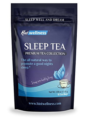 Sleep Tea - Natural Sleep Aid With Valerian Root and Chamomile - Herbal Sleep Aid Tea By Hint Wellness - 18 Tea Bags - 45 g