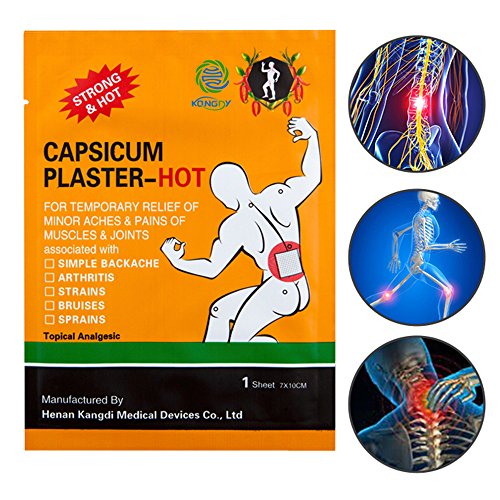 KONGDY Hot Capsicum Plaster Pain Relief Patch Large 30 Packs(7*10CM) (30pcs)