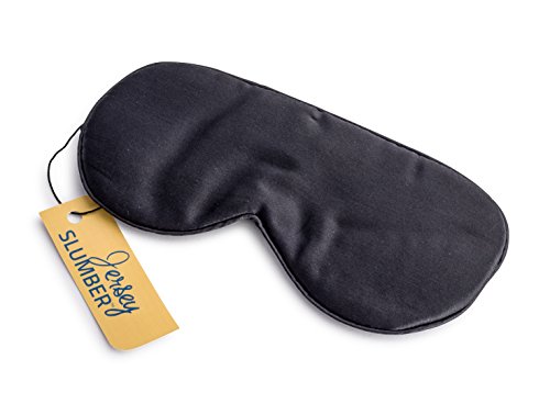 Jersey Slumber 100{0ad59209ba3ce7f48e71d4a0dc628eee9b107ea7079661ded2b3bda89b047a8b} Silk Sleep Mask for A Full Night's Sleep, Comfortable and Super Soft Eye Mask with Adjustable Strap, Works with Every Nap Position, Ultimate Sleeping Aid, Blindfold, Blocks Light