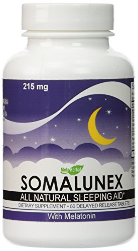 SomaLunex Extra Strength Sleeping/Calming/Stress Relief Pills w/Melatonin, Chamomile, Valerian, St Johns Wort - Timed Release Tablets
