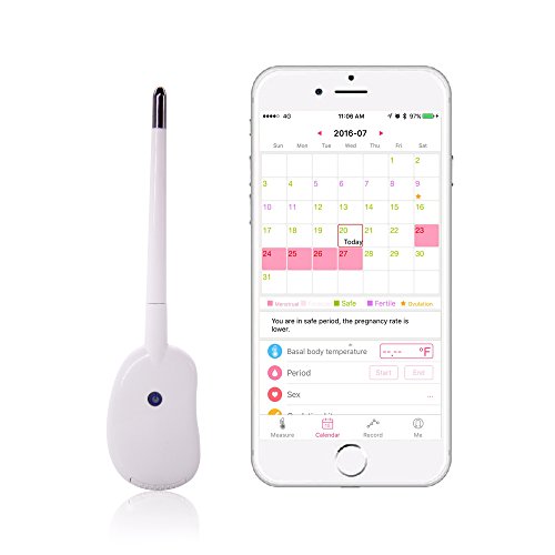 Emay Smart Basal Thermometer and Fertility Monitor (for iOS and Android) - Accurate Ovulation Tracker to Get Pregnant Faster