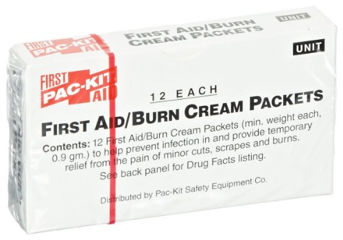 Pac-Kit by First Aid Only 13-006 First Aid/Burn Cream Packet (Box of 12)