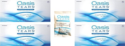 125 Vials Oasis TEARS Preservative-Free Lubricant Eye Drops (4 boxes, 30 vials each and one 5 vial packet)