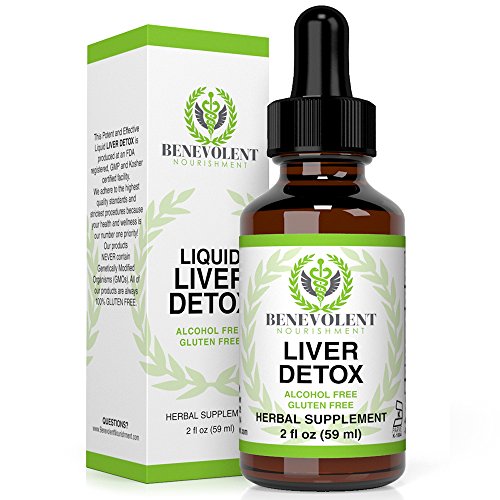 Liver Detox & Cleanse Herbal Supplement. Large 2oz Bottle. Easy to Take Liquid Drops, Fast Absorbing, Potent & Effective. All Herbs Have Positive Effect on Liver Function. Alcohol & 100{0ad59209ba3ce7f48e71d4a0dc628eee9b107ea7079661ded2b3bda89b047a8b} Gluten Free