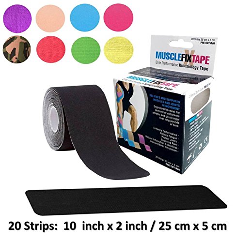 Black Kinsiology rock tape Roll | kinesio-tapes rocktape rocktapes KT | edema limbs ACL meralgia paresthetica patellofemoral cerebral palsy degenerative cervical disorders whiplash oral motor bowling