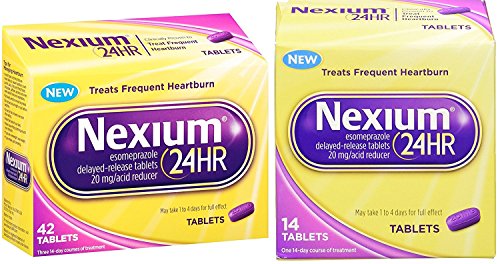 Nexium 24 Hour Heartburn Relief, 56 Count Tablets or Capsules (Packaging may vary)