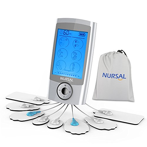 NURSAL Tens Unit with 16 Modes and 8 Pads Electronic Pain Relief Massager