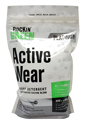 Rockin' Green Platinum Series Active Wear Laundry Soap for Sportswear, Uniforms, Gear & High Tech Fabrics, 45 oz.