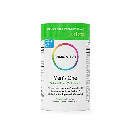 Rainbow Light - Men's One™ Multivitamin - Supports Energy, Stress Management, Heart, Prostate, Muscle, and Sexual Health in Men - 30 Tablets