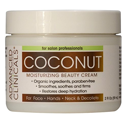 Advanced Clinicals Moisturizing Coconut Cream. Great Use As Body Lotion or Facial Moisturizer! Travel Size 2oz. …