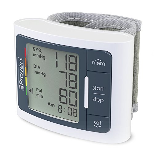 Digital Automatic Blood Pressure Monitor Wrist - Large Screen Display - Comfortable & Fast Reading - FDA Approved - BPM-337 by iProvèn (BPM Wrist)