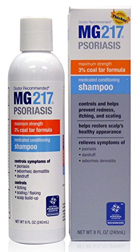 MG217 Psoriasis Medicated Conditioning 3% Coal Tar Formula Shampoo, 8 Fluid Ounce