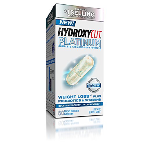 Hydroxycut Platinum, Weight Loss Supplement Pills, with Probiotics and Vitamins and, 60 count capsules