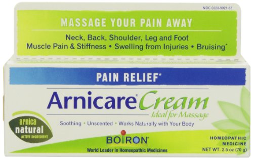 Boiron Arnica Cream for Pain Relief, 2.5 Ounces. Topical Analgesic for Neck Pain, Back Pain, Shoulder Pain, Leg and Foot Pain, Muscle Pain, Joint Pain Relief and Arthritis. Natural Active Ingredient