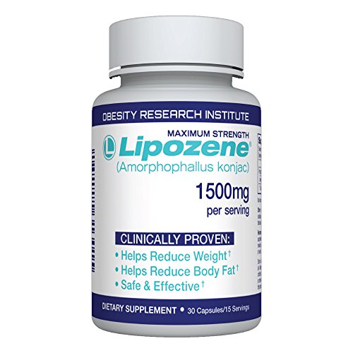 Lipozene Diet Pills - Weight Loss Supplement - Appetite Suppressant and Control - 1 Bottle 30 Capsules – No Stimulants No Jitters