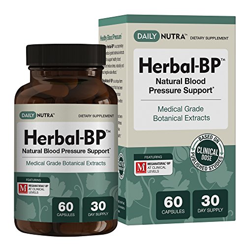 Herbal-BP Natural Blood Pressure Support with Stress Management - Medical Grade Botanical Extracts - Safe, Long-Term Support