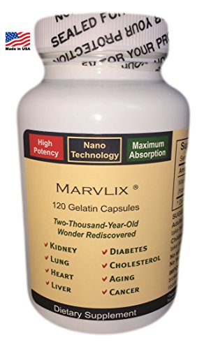 Marvlix - With Cordyceps Sinensis Mushroom: Supports the heart, lungs, kidneys, liver, etc. - Made in USA! - 120 Ct Capsules - Pure, Potent and Bioavailable