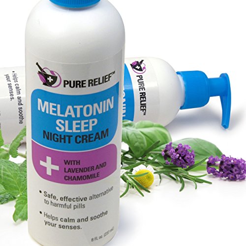 Pure Relief Melatonin Sleep Cream. Night cream to help you fall asleep.