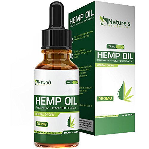 Hemp Oil for Pain Relief :: Stress Support, Anti Anxiety Supplements:: Herbal Drops :: Rich in Omega 3 and Omega 6 Fatty Acids :: Natural Anti Inflammatory :: 1 Fl Oz. (30ml)
